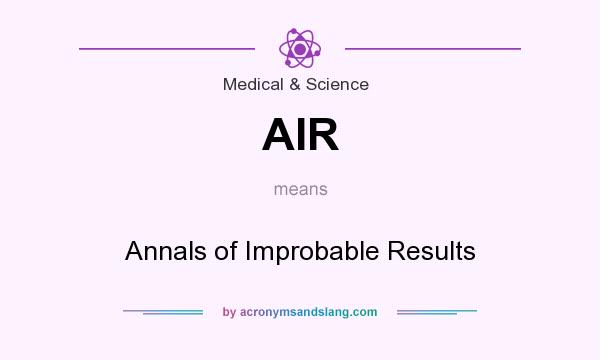 What does AIR mean? It stands for Annals of Improbable Results