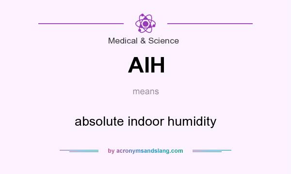 What does AIH mean? It stands for absolute indoor humidity