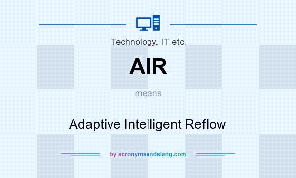 What does AIR mean? It stands for Adaptive Intelligent Reflow