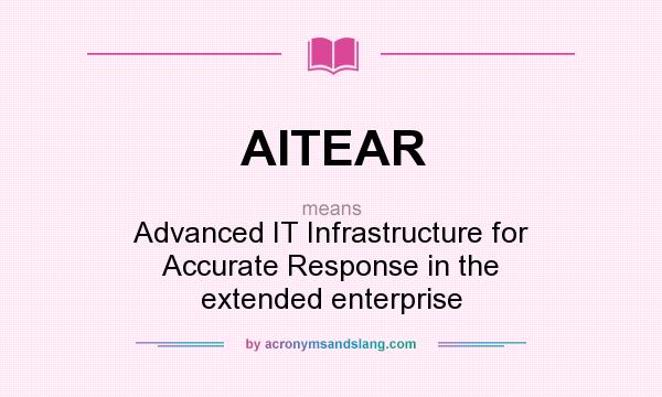 What does AITEAR mean? It stands for Advanced IT Infrastructure for Accurate Response in the extended enterprise