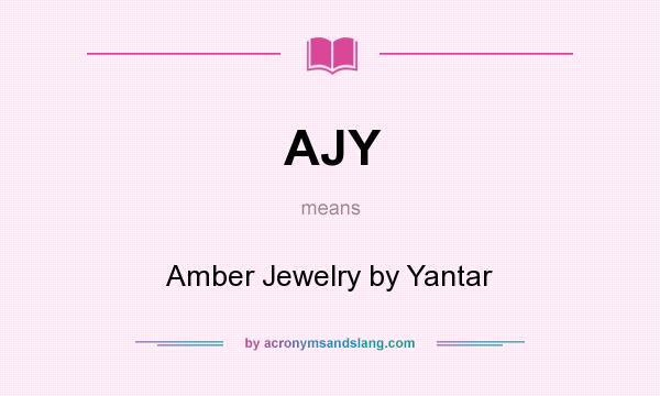 What does AJY mean? It stands for Amber Jewelry by Yantar
