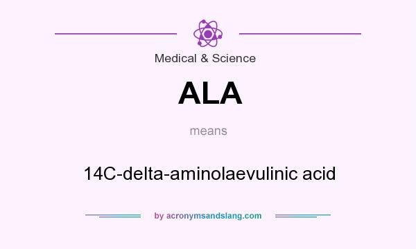 What does ALA mean? It stands for 14C-delta-aminolaevulinic acid