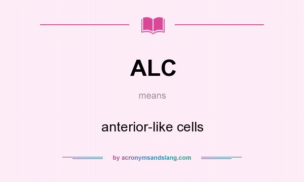 What does ALC mean? It stands for anterior-like cells