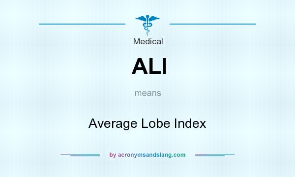 What does ALI mean? It stands for Average Lobe Index