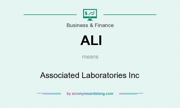 What does ALI mean? It stands for Associated Laboratories Inc