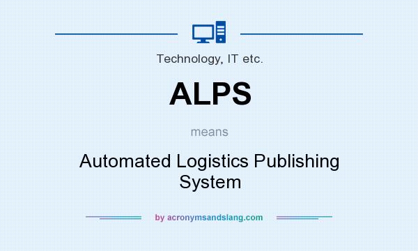 What does ALPS mean? It stands for Automated Logistics Publishing System