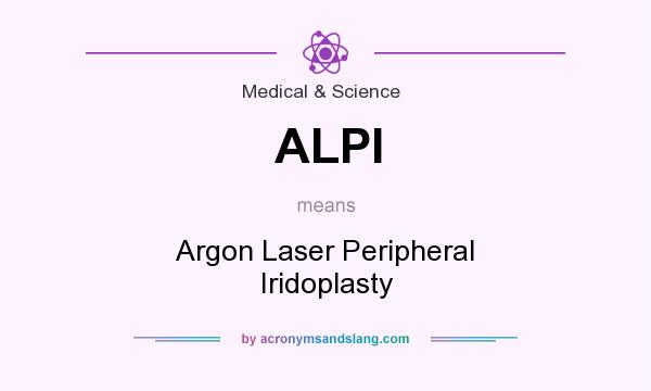 What does ALPI mean? It stands for Argon Laser Peripheral Iridoplasty