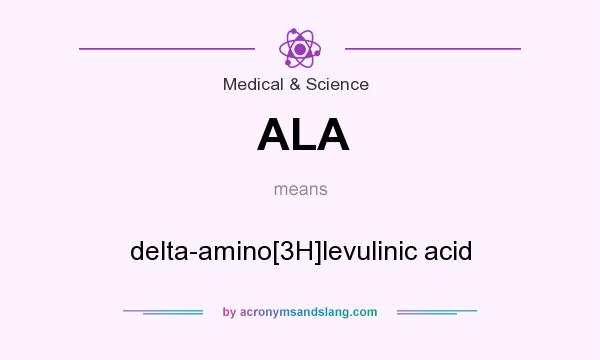 What does ALA mean? It stands for delta-amino[3H]levulinic acid