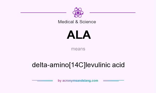 What does ALA mean? It stands for delta-amino[14C]levulinic acid