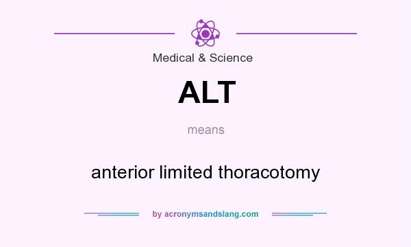 What does ALT mean? It stands for anterior limited thoracotomy