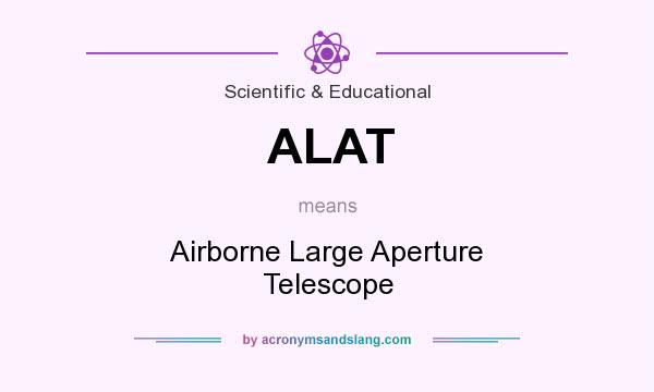 What does ALAT mean? It stands for Airborne Large Aperture Telescope