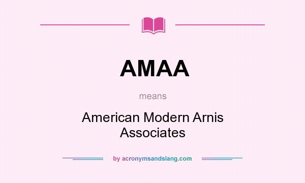 What does AMAA mean? It stands for American Modern Arnis Associates