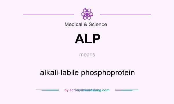 What does ALP mean? It stands for alkali-labile phosphoprotein