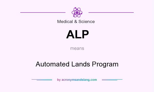 What does ALP mean? It stands for Automated Lands Program