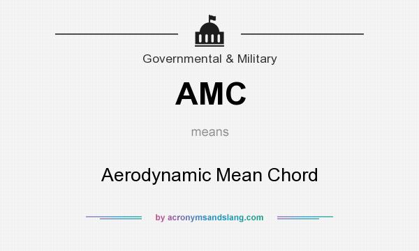What does AMC mean? It stands for Aerodynamic Mean Chord