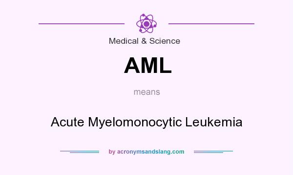 What does AML mean? It stands for Acute Myelomonocytic Leukemia