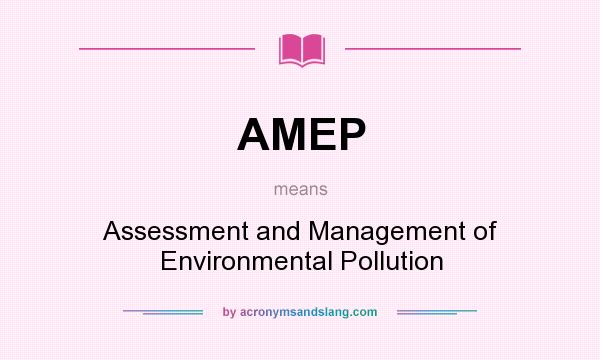 What does AMEP mean? It stands for Assessment and Management of Environmental Pollution