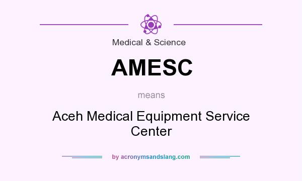 What does AMESC mean? It stands for Aceh Medical Equipment Service Center
