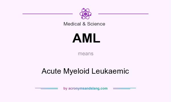 What does AML mean? It stands for Acute Myeloid Leukaemic