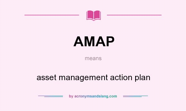 What does AMAP mean? It stands for asset management action plan