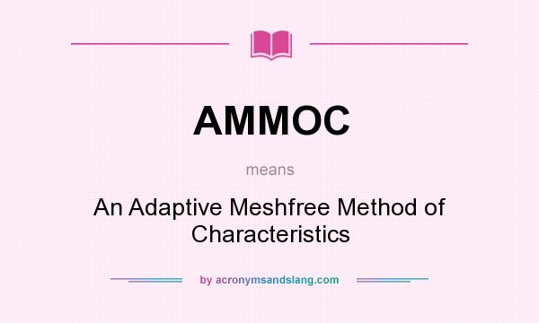What does AMMOC mean? It stands for An Adaptive Meshfree Method of Characteristics