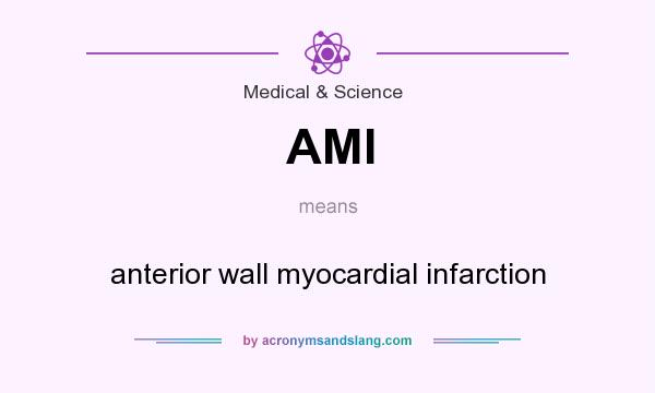What does AMI mean? It stands for anterior wall myocardial infarction