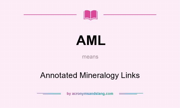 What does AML mean? It stands for Annotated Mineralogy Links