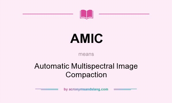 What does AMIC mean? It stands for Automatic Multispectral Image Compaction