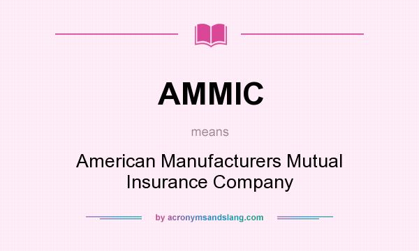 What does AMMIC mean? It stands for American Manufacturers Mutual Insurance Company