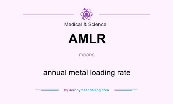 What does AMLR mean? It stands for annual metal loading rate