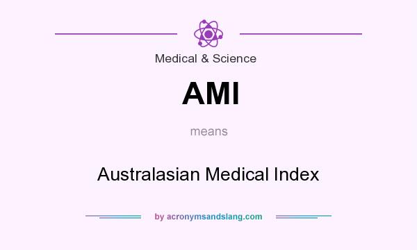 What does AMI mean? It stands for Australasian Medical Index