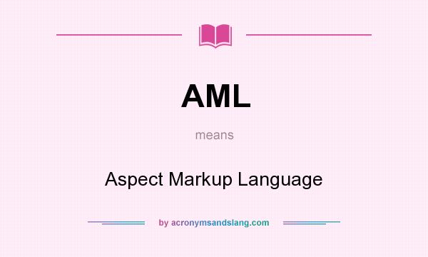 What does AML mean? It stands for Aspect Markup Language