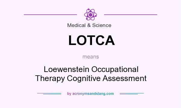 What does LOTCA mean? It stands for Loewenstein Occupational Therapy Cognitive Assessment