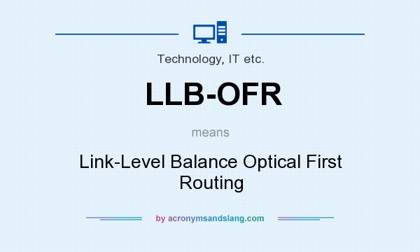 What does LLB-OFR mean? It stands for Link-Level Balance Optical First Routing