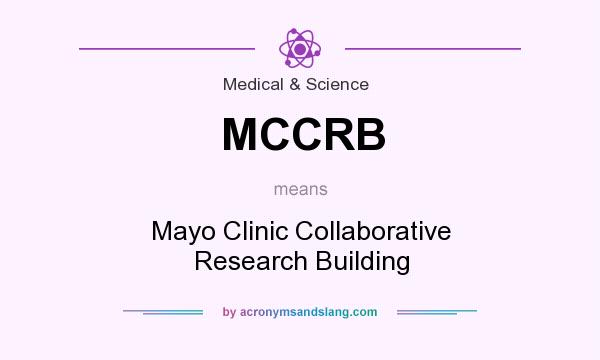 What does MCCRB mean? It stands for Mayo Clinic Collaborative Research Building