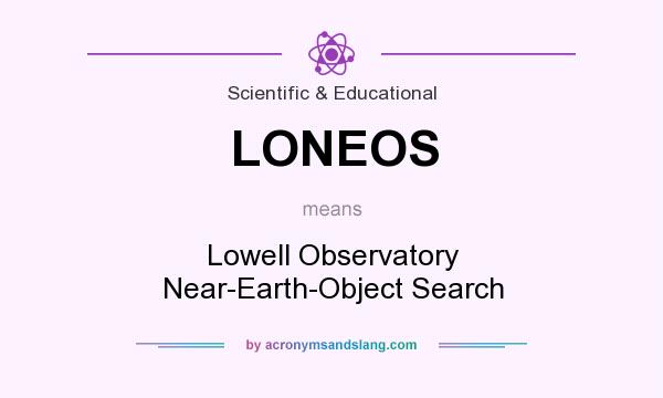 What does LONEOS mean? It stands for Lowell Observatory Near-Earth-Object Search