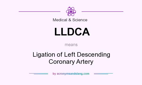 What does LLDCA mean? It stands for Ligation of Left Descending Coronary Artery