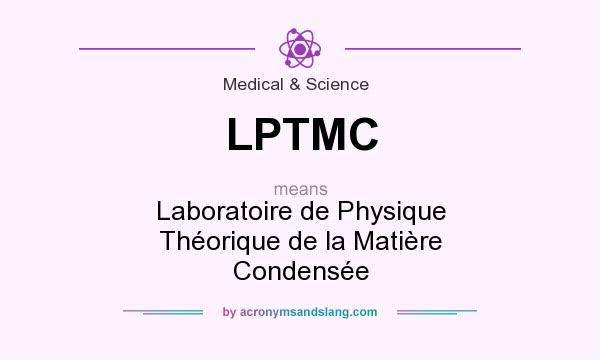 What does LPTMC mean? It stands for Laboratoire de Physique Théorique de la Matière Condensée