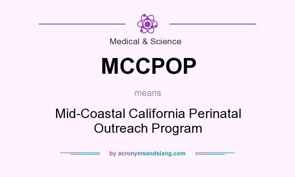 What does MCCPOP mean? It stands for Mid-Coastal California Perinatal Outreach Program