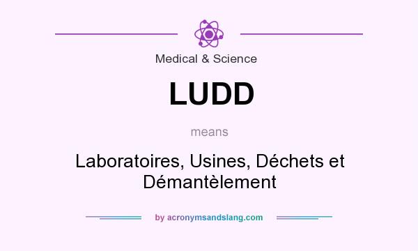 What does LUDD mean? It stands for Laboratoires, Usines, Déchets et Démantèlement
