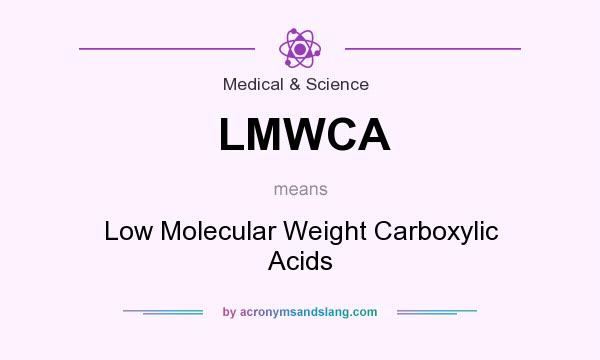 What does LMWCA mean? It stands for Low Molecular Weight Carboxylic Acids