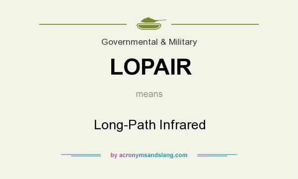 What does LOPAIR mean? It stands for Long-Path Infrared