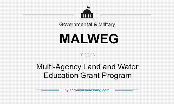 What does MALWEG mean? It stands for Multi-Agency Land and Water Education Grant Program