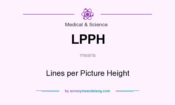 What does LPPH mean? It stands for Lines per Picture Height