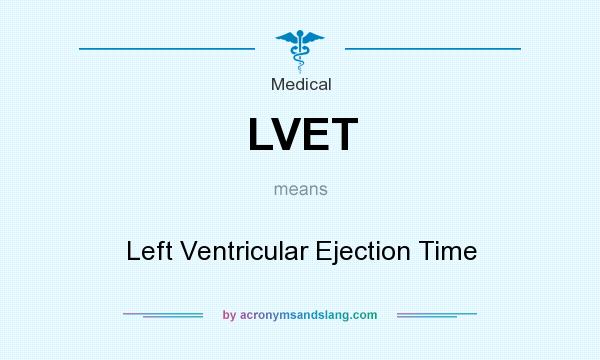 What does LVET mean? It stands for Left Ventricular Ejection Time