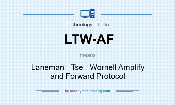 What does LTW-AF mean? It stands for Laneman - Tse - Wornell Amplify and Forward Protocol