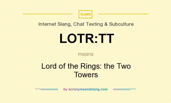 What does LOTR:TT mean? It stands for Lord of the Rings: the Two Towers