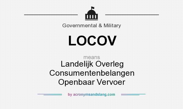 What does LOCOV mean? It stands for Landelijk Overleg Consumentenbelangen Openbaar Vervoer