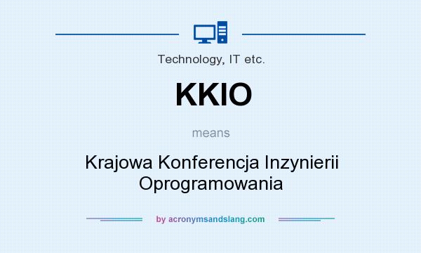 What does KKIO mean? It stands for Krajowa Konferencja Inzynierii Oprogramowania