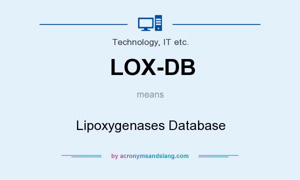 What does LOX-DB mean? It stands for Lipoxygenases Database